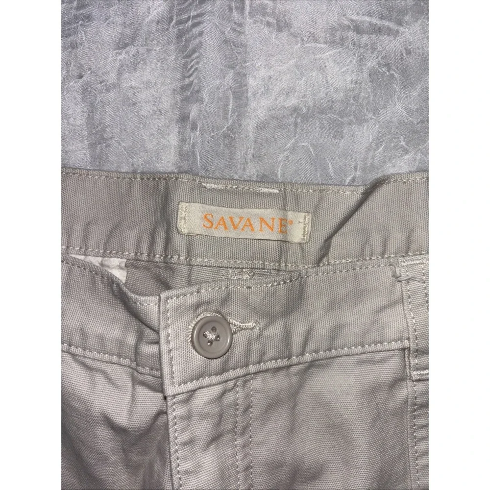 Savane Shorts Mens 36 Stone Cargo Safari Utility Stretch Waist Flat Front